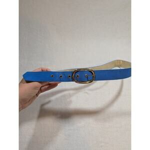 vintage blue silver hardware belt